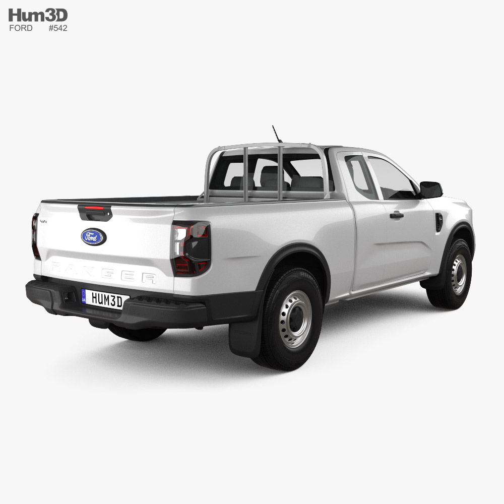 Ford Ranger Extended Cab XL 2024 3D model