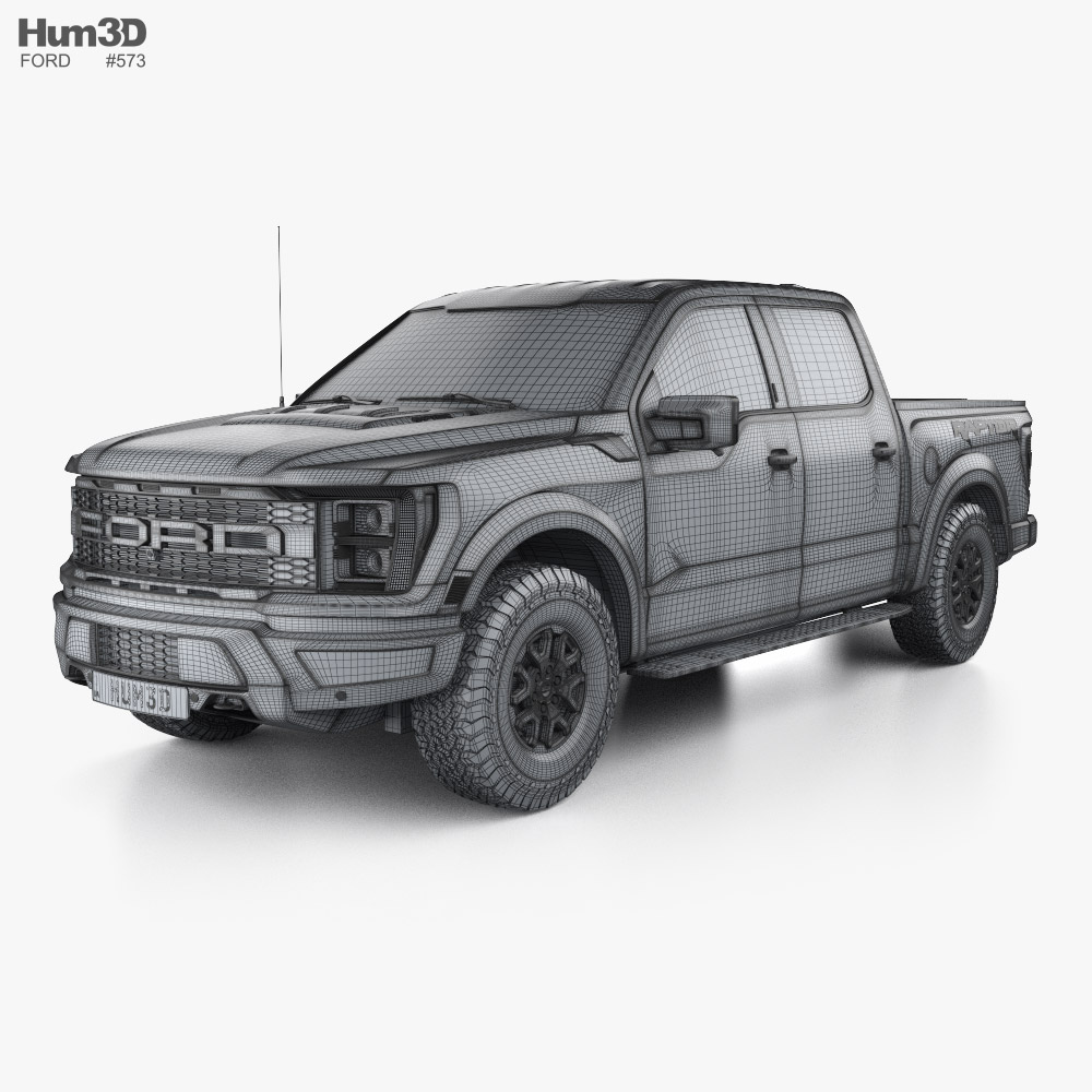 Ford F-150 Super Crew Cab 5.5 ft Bed Raptor 2024 3D model