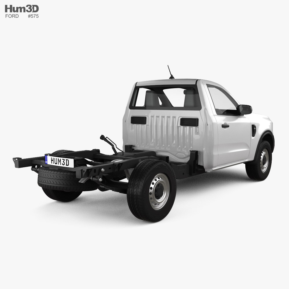 Ford Ranger Single Cab Chassis XL 2024 3D model