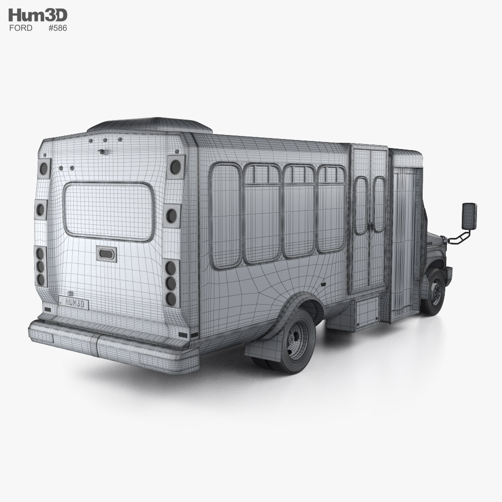 Ford E-450 Shuttle Bus 2021 3D model