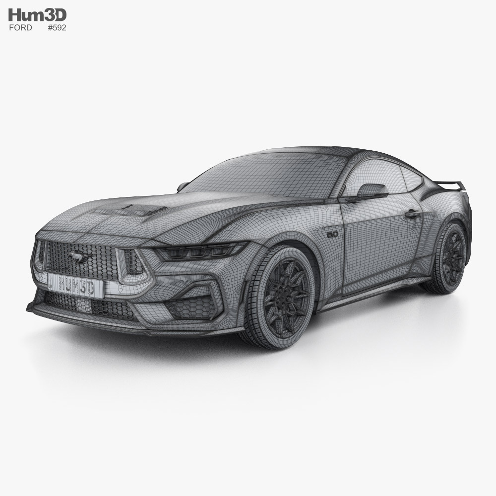 Ford Mustang GT US-spec coupe 2024 3D model