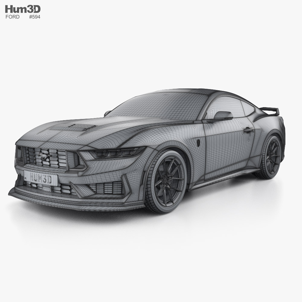 Ford Mustang Dark Horse US-spec coupe 2024 3D model