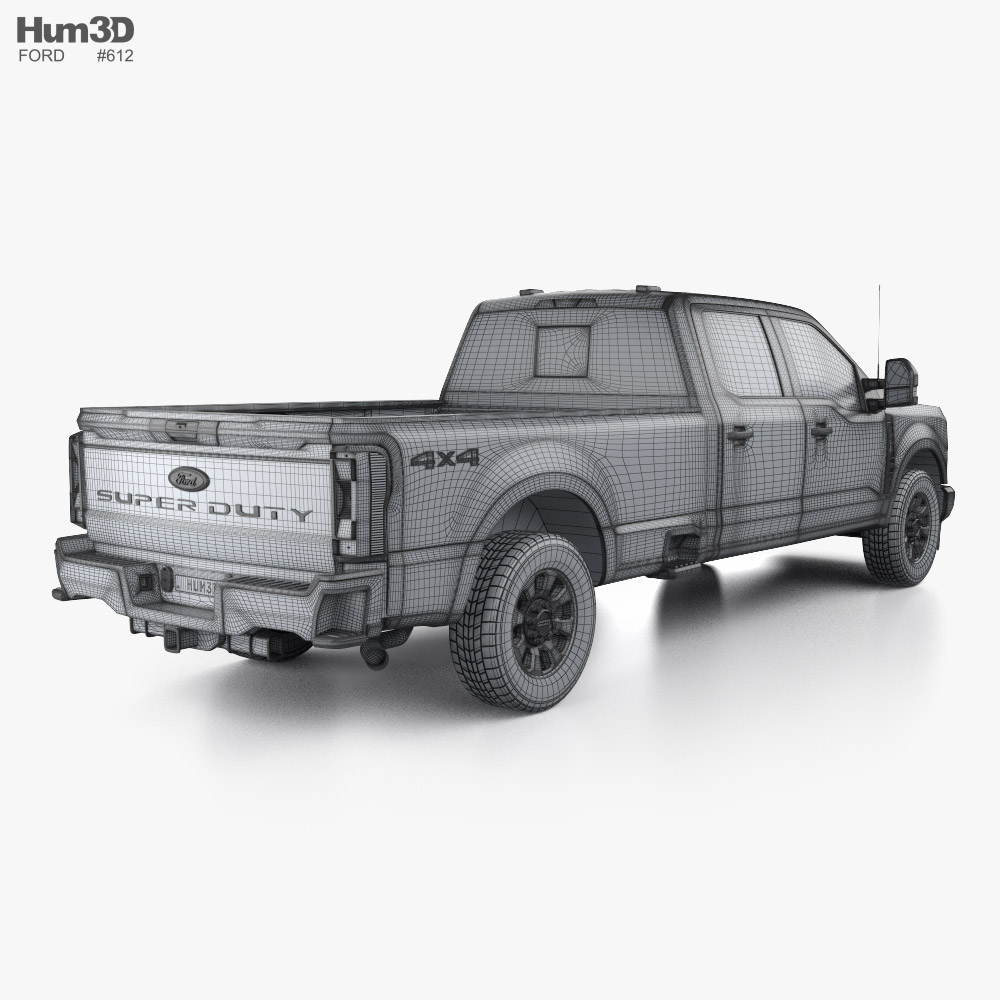 Ford F-250 Super Duty Crew Cab Long Bed XLT 2024 3D model