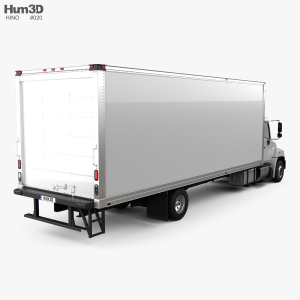 Hino 258 Box Truck 2017 3D model