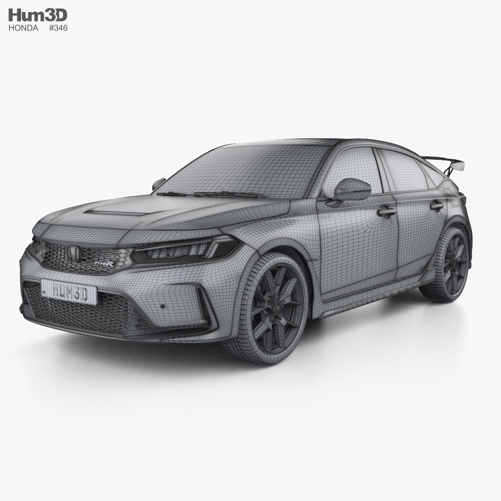 Honda Civic hatchback Type R 2024 3D model