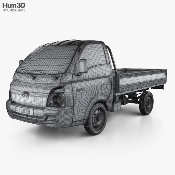 Hyundai HR (Porter) Flatbed Truck 2014 3D model