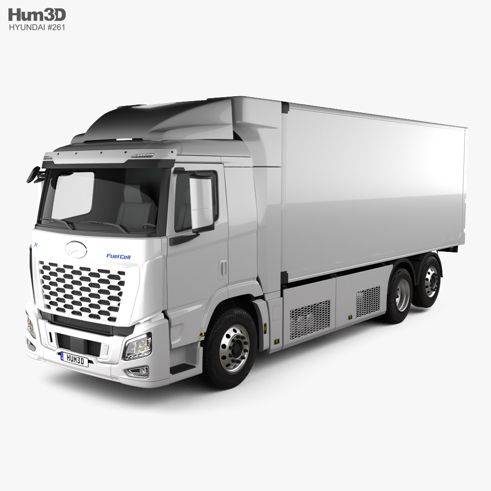 Hyundai Xcient FCEV Box Truck 2023 3D model