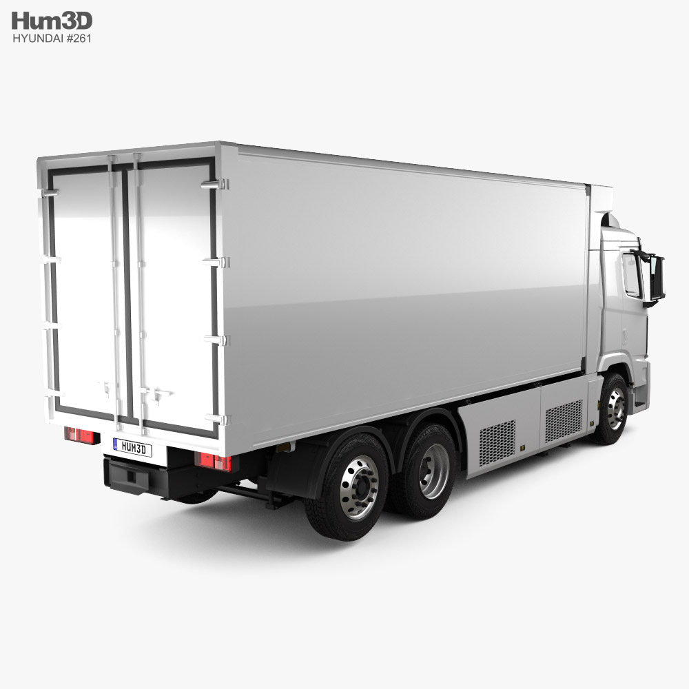 Hyundai Xcient FCEV Box Truck 2023 3D model