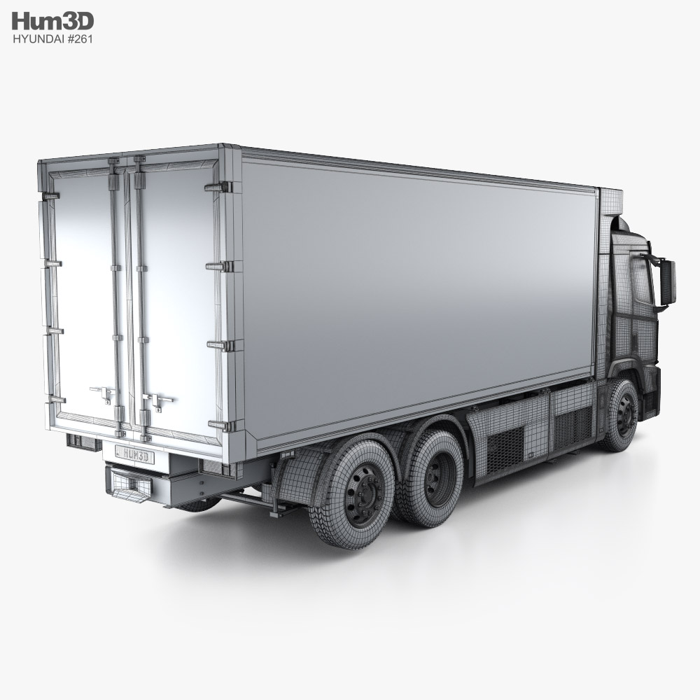 Hyundai Xcient FCEV Box Truck 2023 3D model