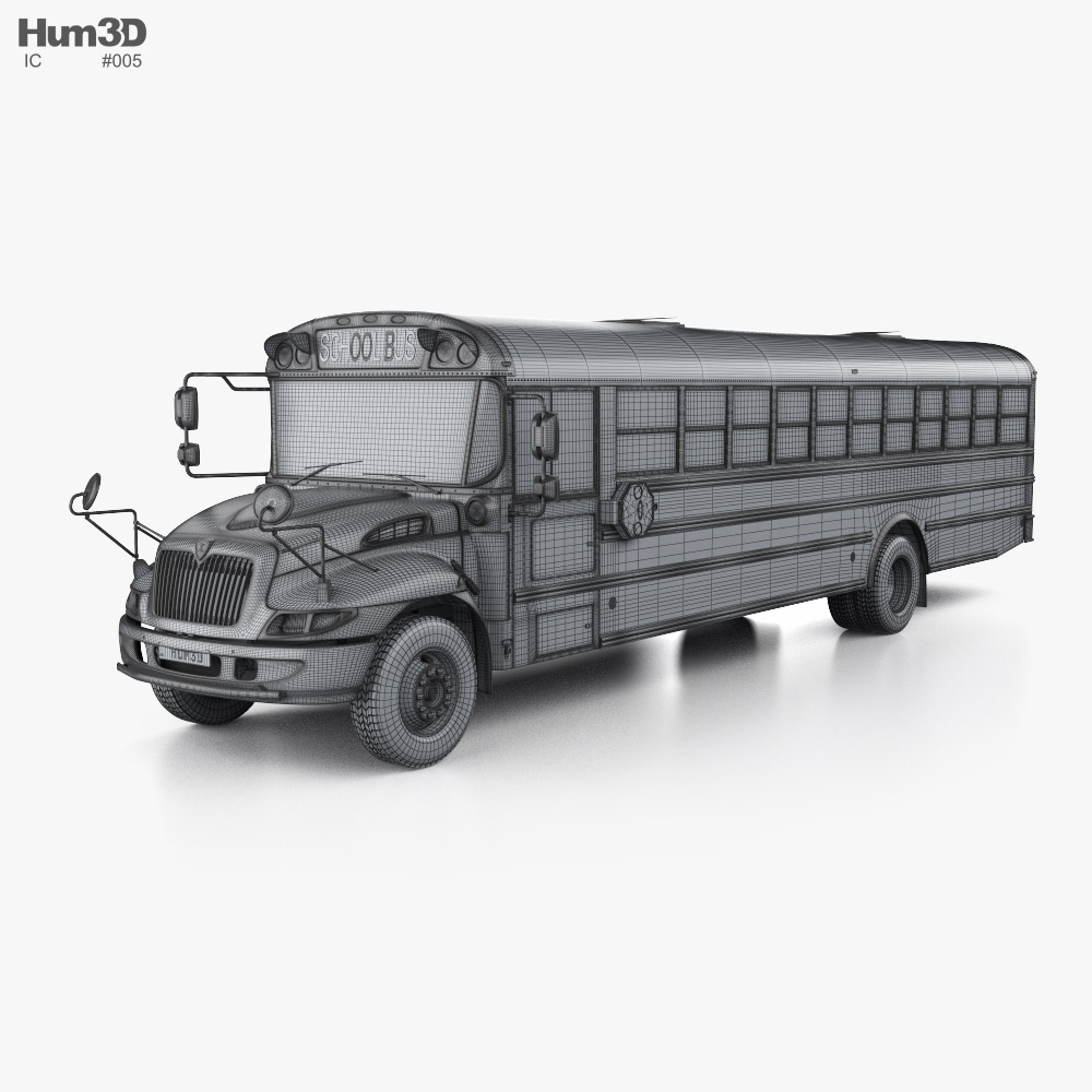 IC CE School Bus 2019 3D model
