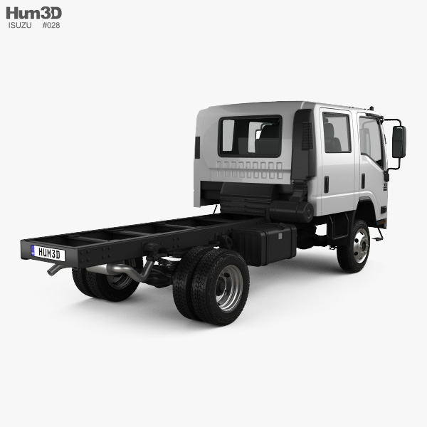 Isuzu NPS 300 Crew Cab Chassis Truck 2019 3D model