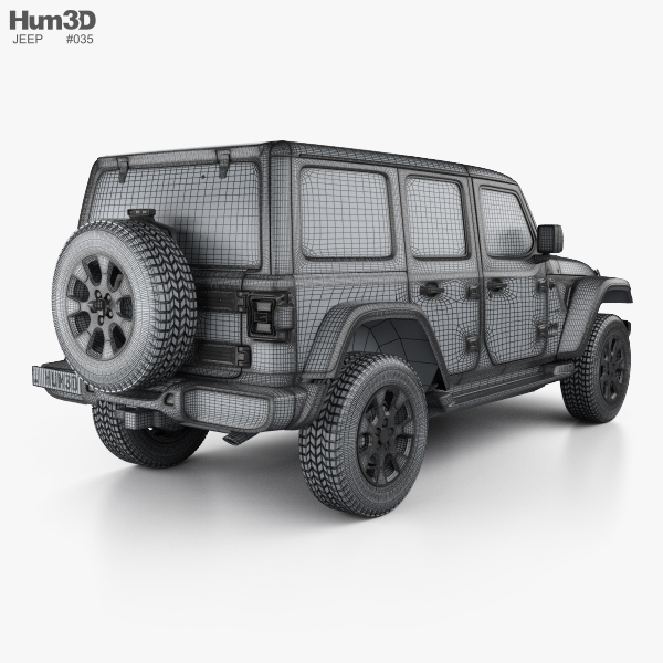 Jeep Wrangler Unlimited Sahara 2020 3D model