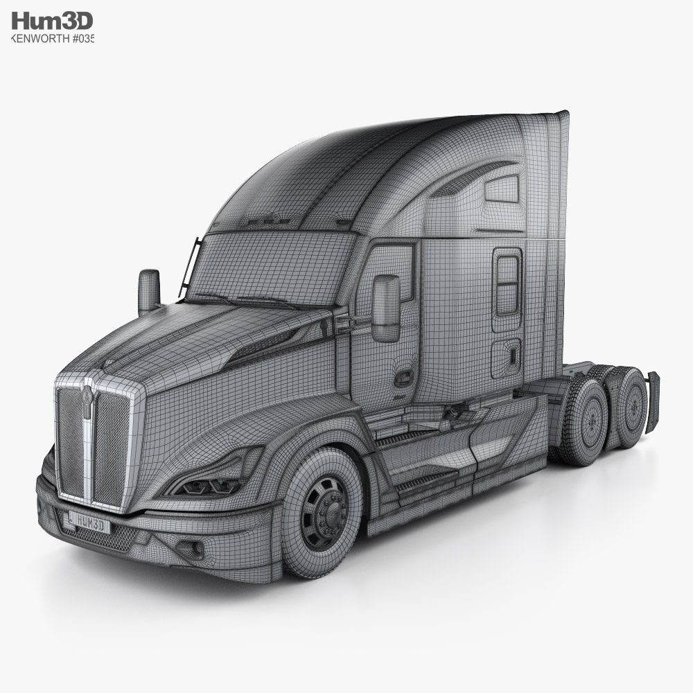 Kenworth T680 Sleeper Cab Tractor Truck 2024 3D model