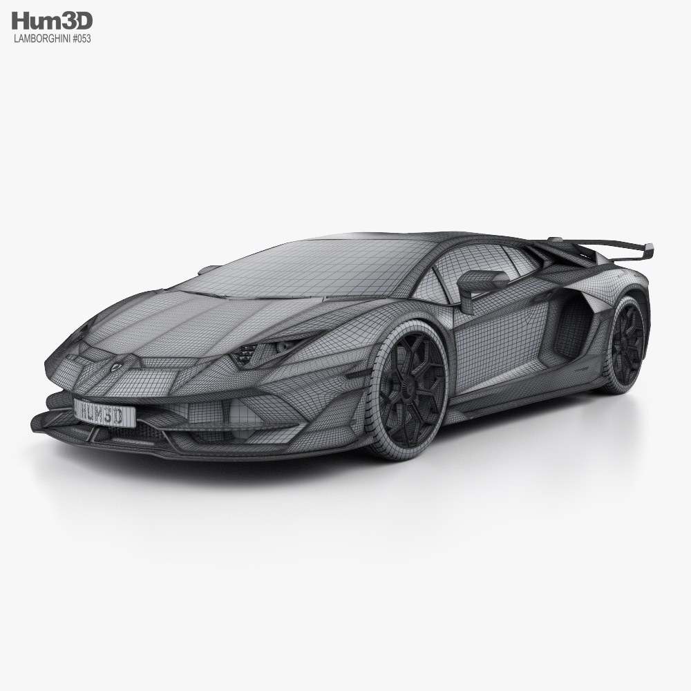 Lamborghini Aventador SVJ coupe 2020 3D model