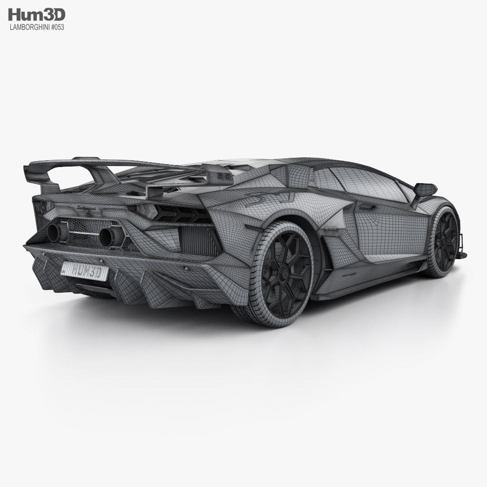 Lamborghini Aventador SVJ coupe 2020 3D model