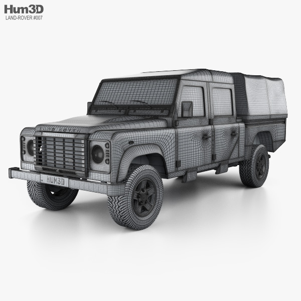 Land Rover Defender 130 High Capacity Double Cab PickUp 2014 3D model