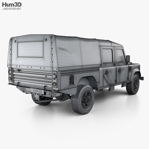 Land Rover Defender 130 High Capacity Double Cab PickUp 2014 3D model