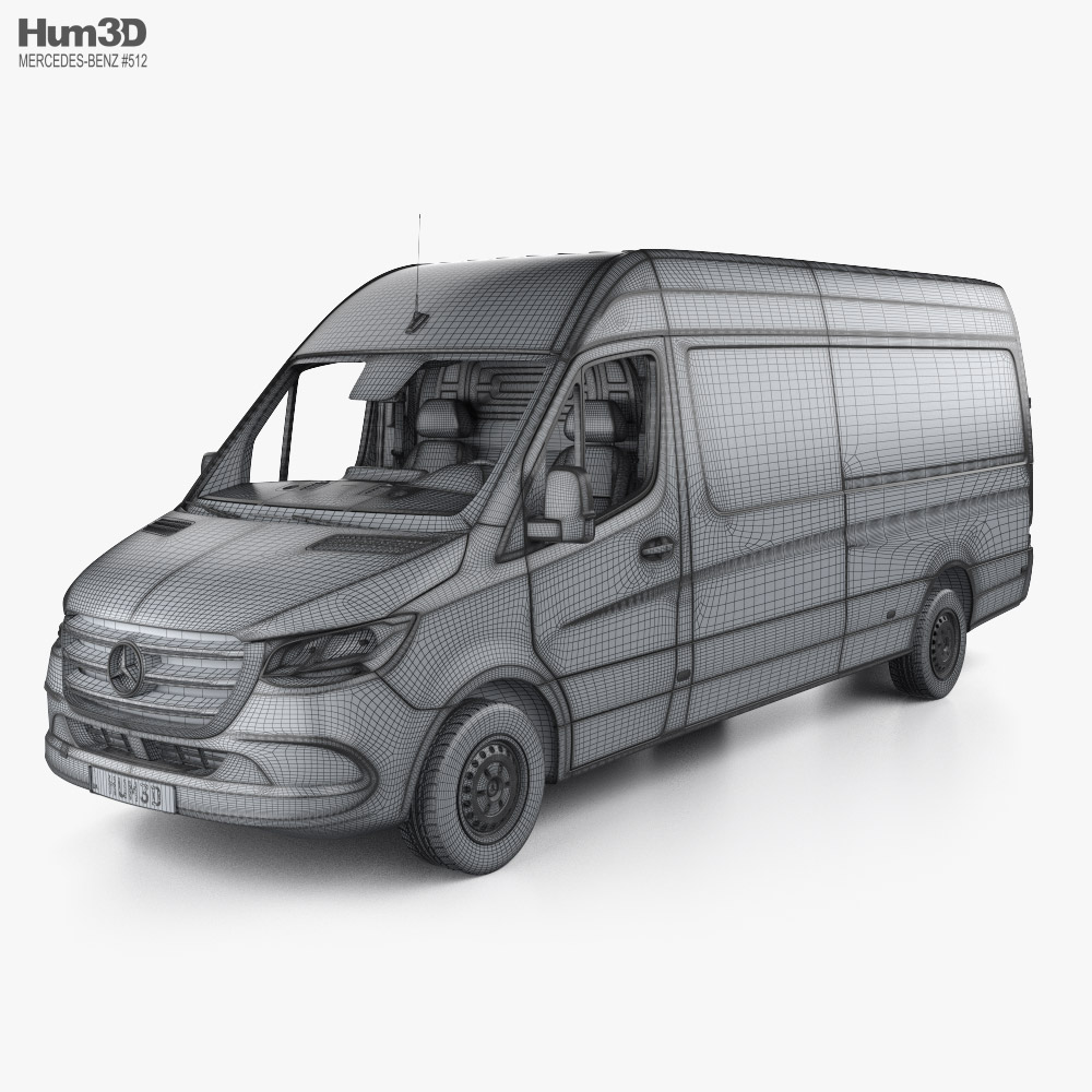 Mercedes-Benz Sprinter Panel Van L3H2 with HQ interior 2022 3D model