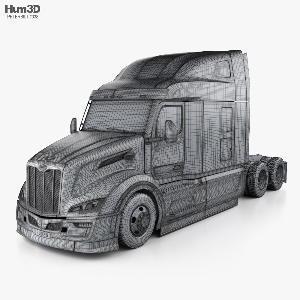 Peterbilt 579 Sleeper Cab Tractor Truck 2024 3D model