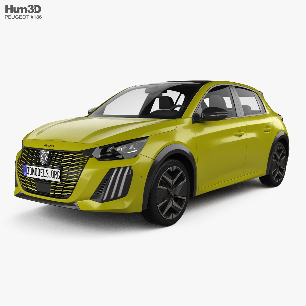 Peugeot e-208 GT-line 2023 3D model