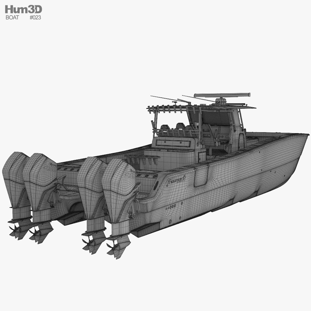 Freeman 47 Fishing Boat 3D model