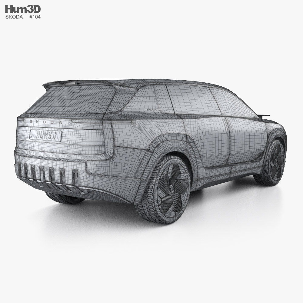 Skoda Vision 7S 2024 3D model