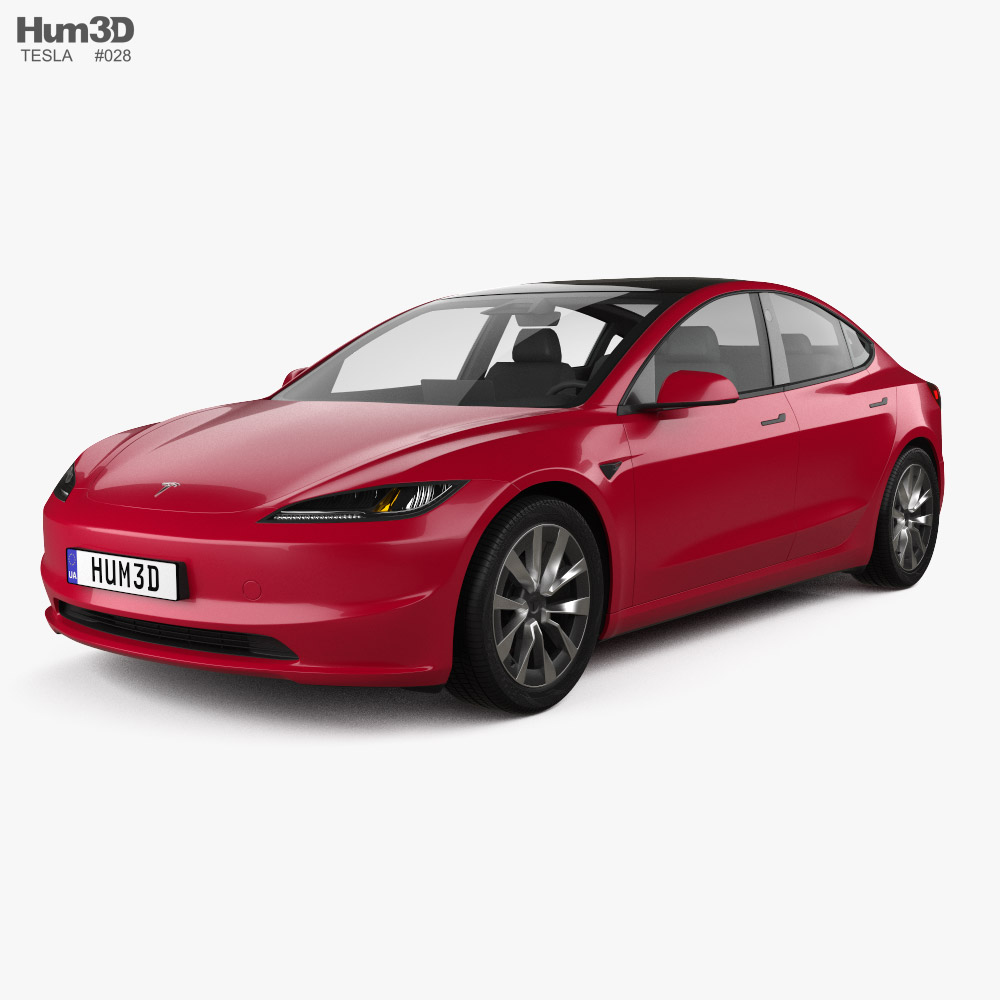 Tesla Model 3 Performance 2024 3D model