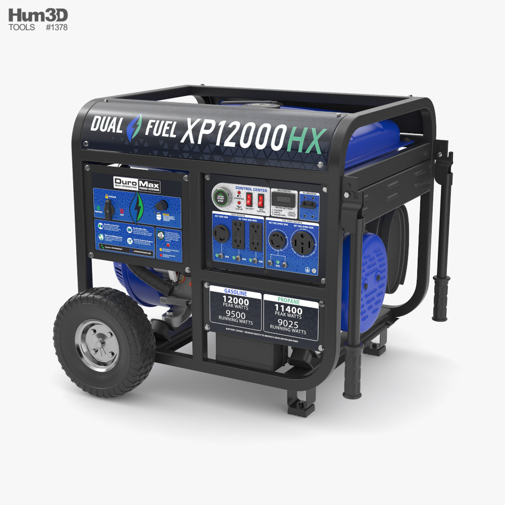 DuroMax XP12000HX Dual Fuel Portable Generator 3D model