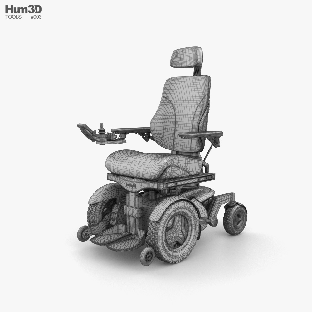 Permobil F5 Corpus Power Wheelchair 3D model