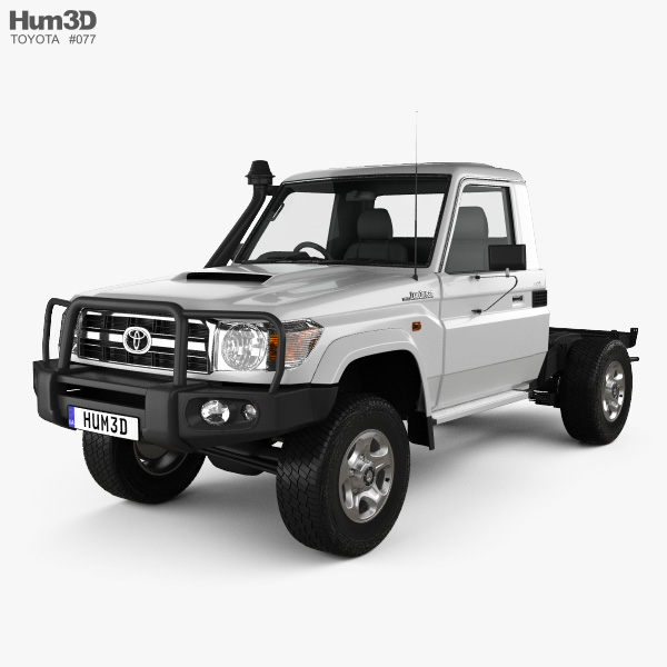 Toyota Land Cruiser (J70) Cab Chassis GXL 2013 3D model