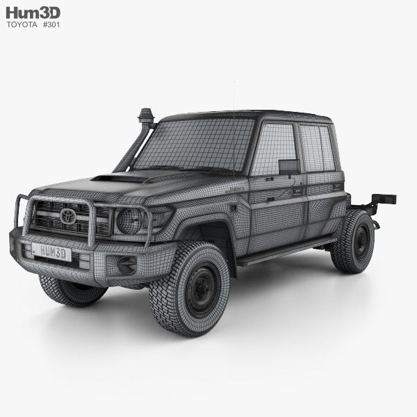 Toyota Land Cruiser (VDJ79R) Double Cab Chassis 2016 3D model