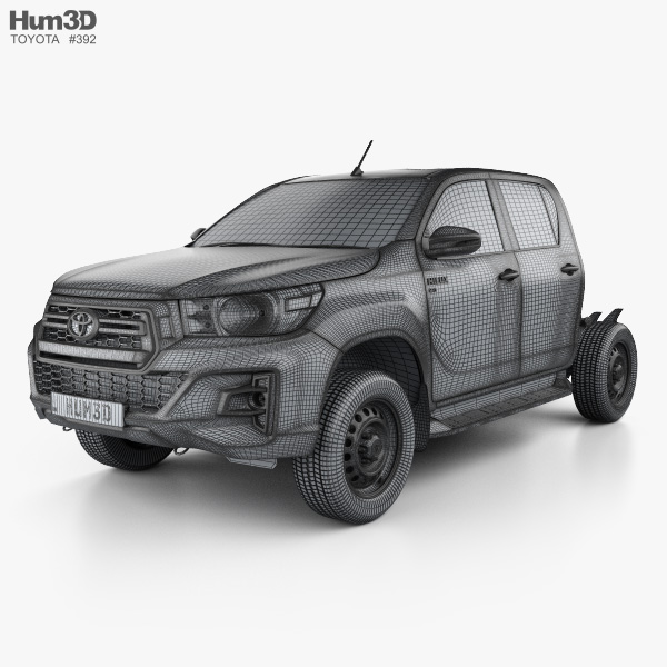 Toyota Hilux Double Cab Chassis SR 2021 3D model