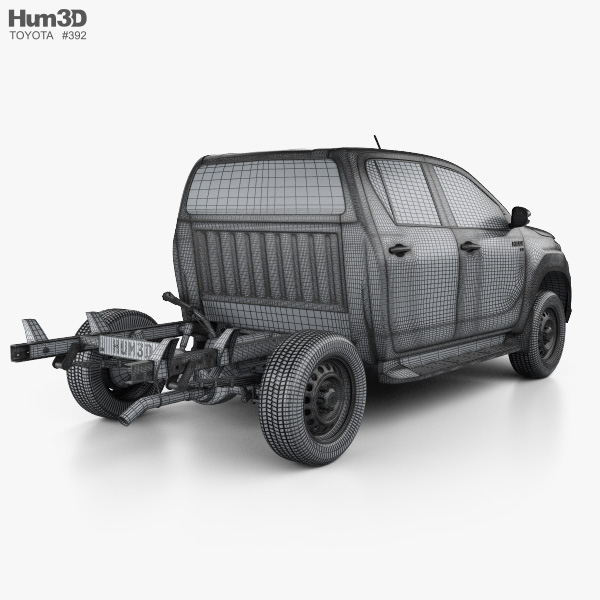 Toyota Hilux Double Cab Chassis SR 2021 3D model