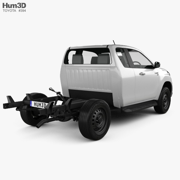 Toyota Hilux Extra Cab Chassis SR 2022 3D model