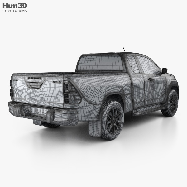 Toyota Hilux Extra Cab Raider 2022 3D model