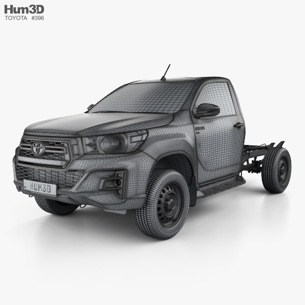 Toyota Hilux Single Cab Chassis SR 2021 3D model