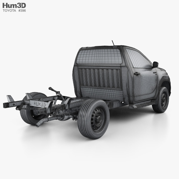 Toyota Hilux Single Cab Chassis SR 2021 3D model