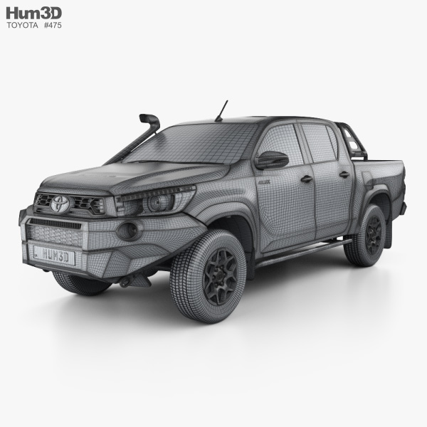 Toyota Hilux Double Cab Rugged X 2023 3D model