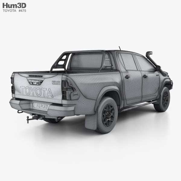 Toyota Hilux Double Cab Rugged X 2023 3D model