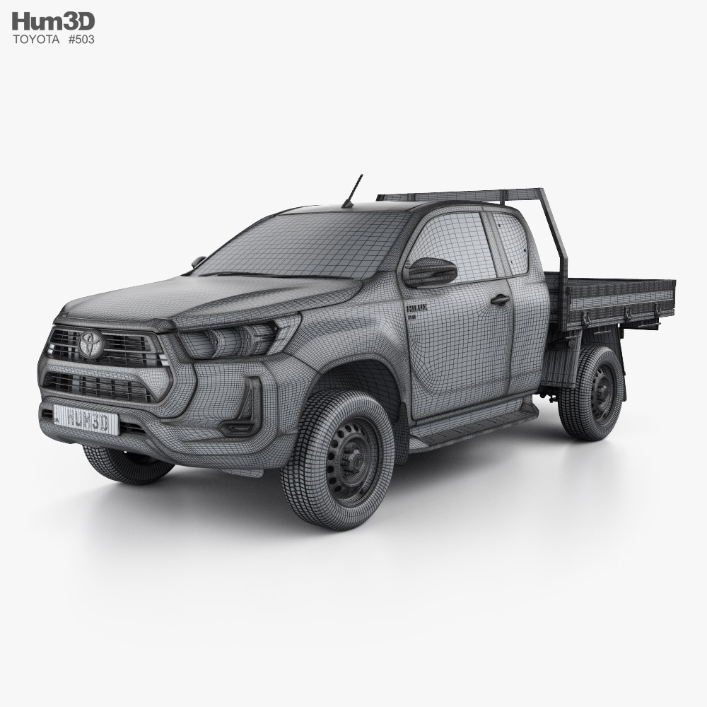 Toyota Hilux Extra Cab Alloy Tray SR 2023 3D model