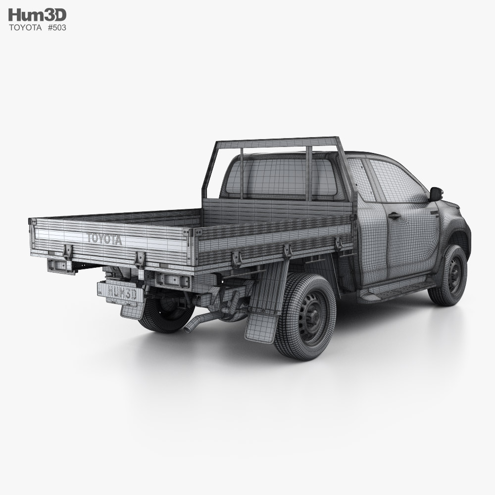 Toyota Hilux Extra Cab Alloy Tray SR 2023 3D model