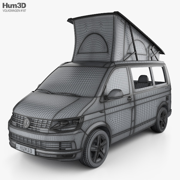 Volkswagen Transporter (T6) California 2019 3D model