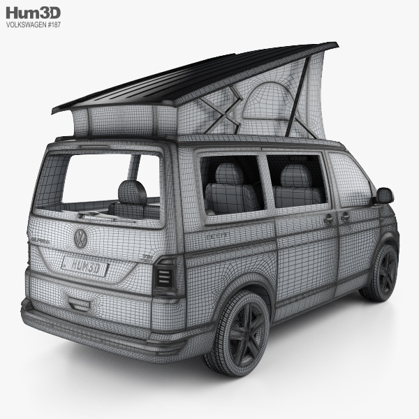 Volkswagen Transporter (T6) California 2019 3D model