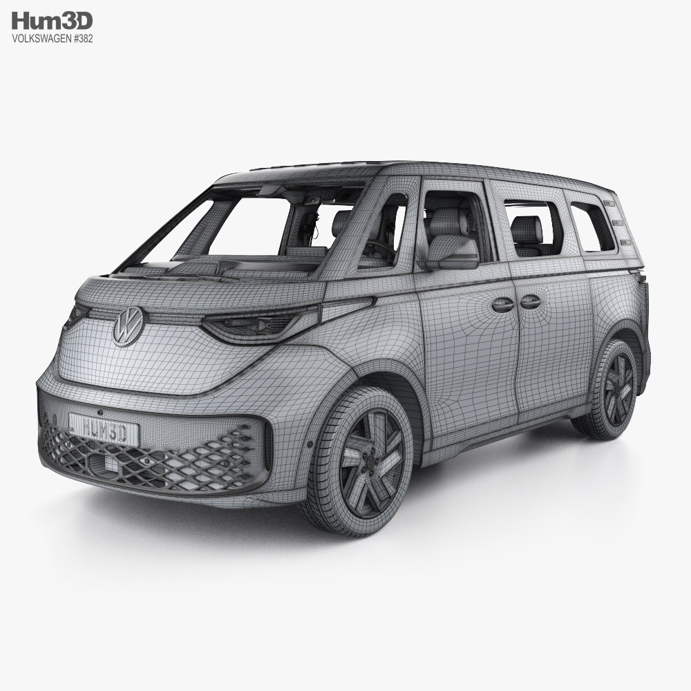 Volkswagen ID Buzz with HQ interior 2024 3D model