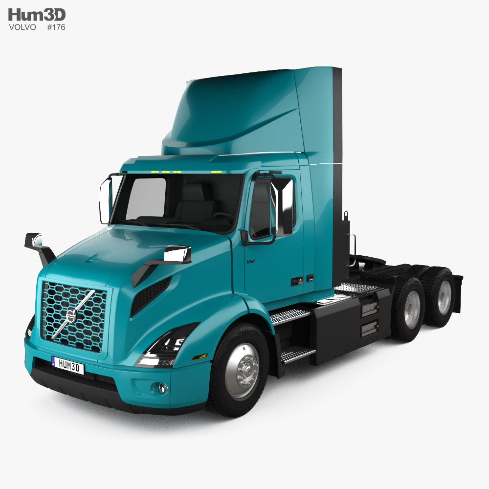 Volvo VNR Electric Tractor Truck 3-axle 2024 3D model