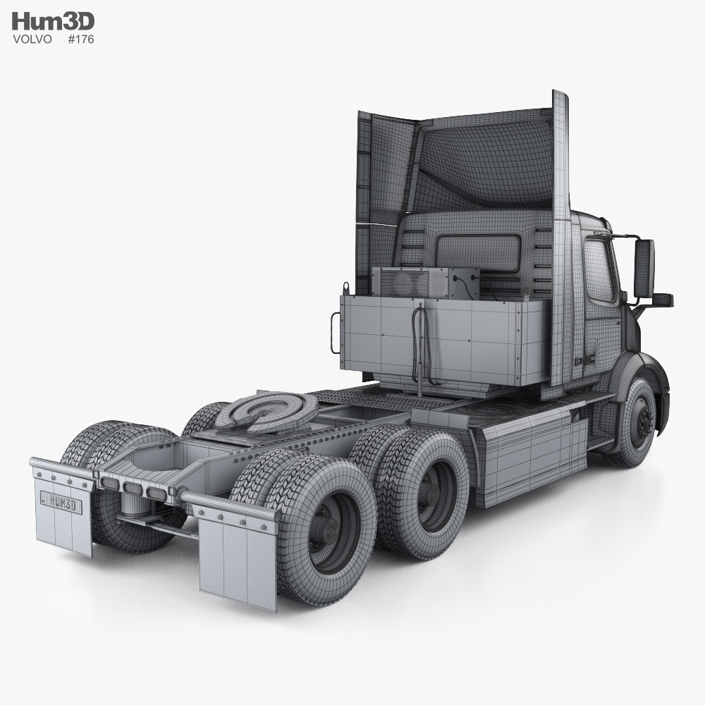 Volvo VNR Electric Tractor Truck 3-axle 2024 3D model